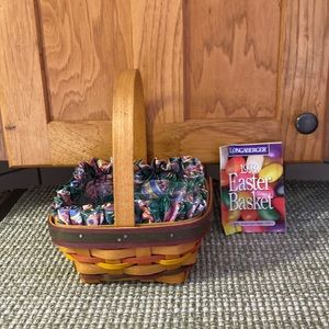 Longaberger 1998 SMALL Easter Basket with Liner, Protector, Prod…